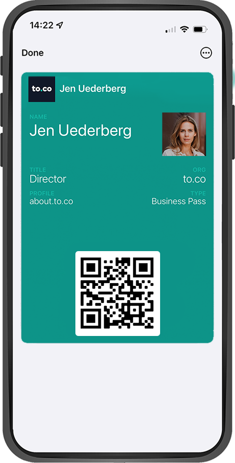 Business Pass on Mobile Device