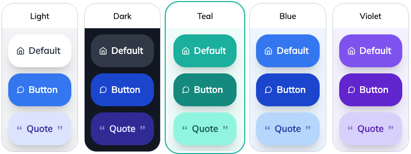 Some of our preset themes to choose from