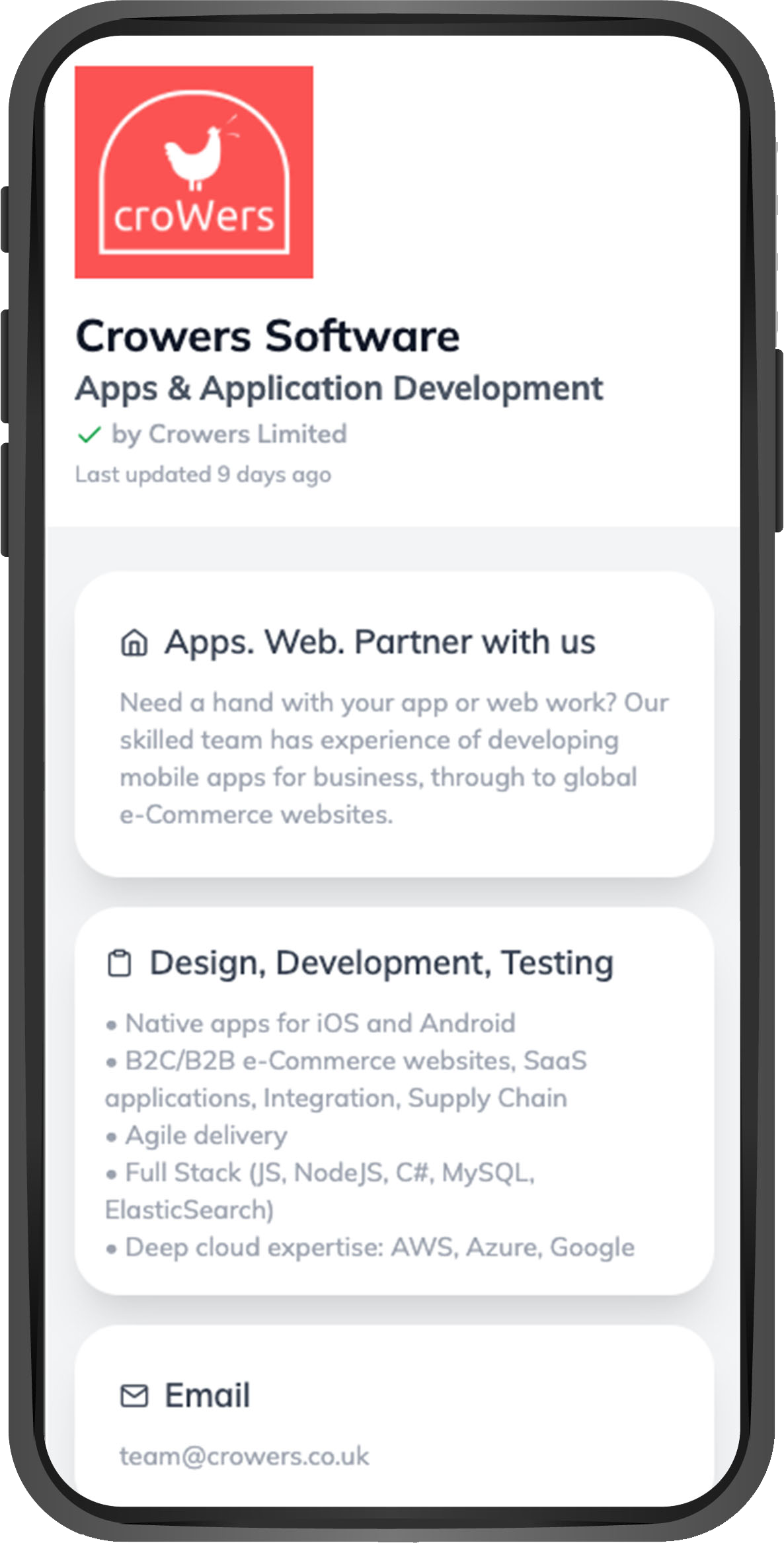 Mobile web page